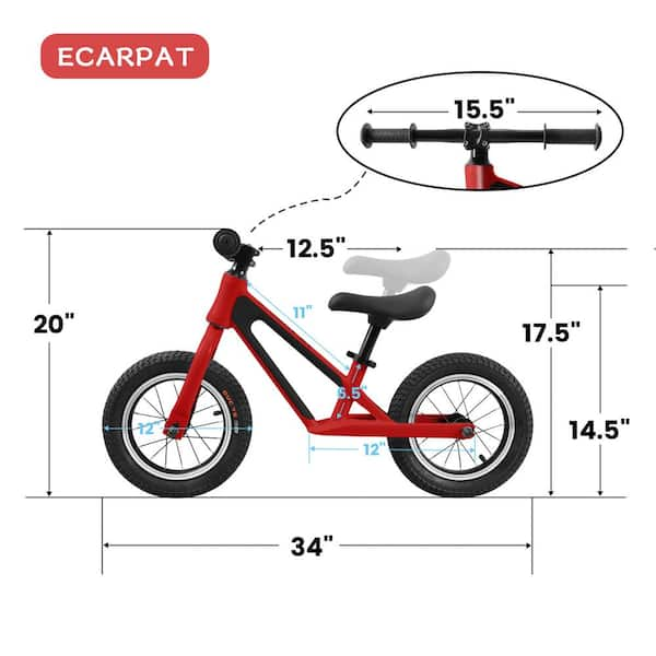 Balance bike sales size chart