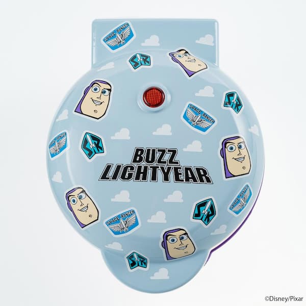 Uncanny Brands Light Blue Disney Pixar Toy Story Buzz Lightyear Mini American Waffle Maker