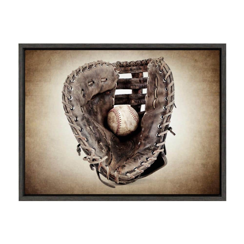 "Sylvie ""Vintage Baseball Glove"" by Saint and Sailor Studios 24 in. x 18 in. Framed Canvas Wall Art" price history on PriceWatchPro