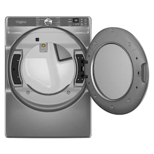 7.4 cu. ft. vented Front Load Gas Dryer in Radiant Silver with Wrinkle Shield Option