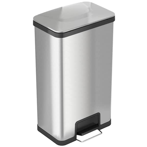 iTouchless AirStep 18 Gal. Step-On Kitchen Stainless Steel Trash Can ...