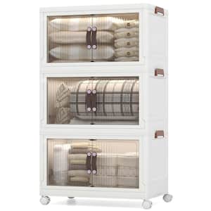 White 43.5 in. H Storage Cabinet with 2 of Shelves