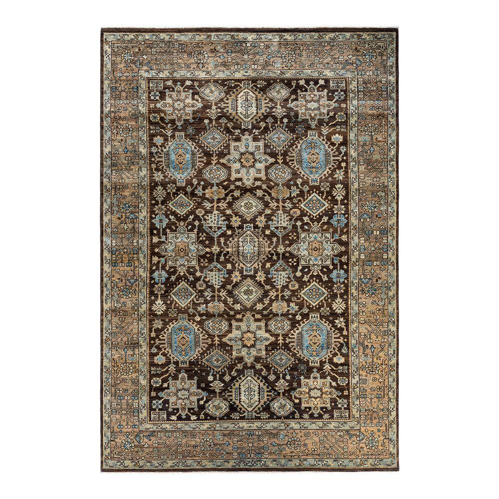 Serapi Brown 6 ft. x 9 ft. Tribal Wool Indoor Area Rug price history on PriceWatchPro