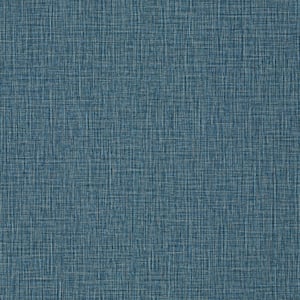 Eagen Linen Weave Blue Non Pasted Non Woven Wallpaper