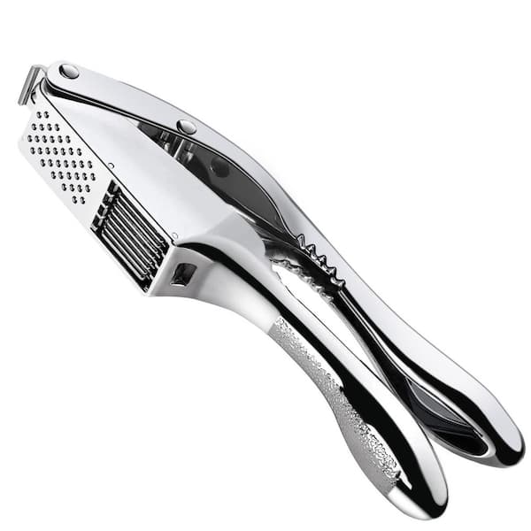2 In 1 Garlic Press and Slicer, Effortlessly Crush Slice Mince Garlic, Versatile Kitchen Tool, Perfect for Home Cooks