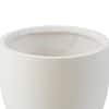 12.2 in. H Round Tapered White MgO Composite Planter Pot