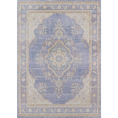 Isabella Periwinkle 9 ft. 3 in. x 11 ft. 10 in. Indoor Area Rug