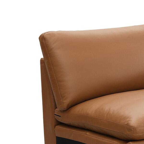 Acme Furniture Brighton 51 in. Pillow Top Arm Leather Square Sofa