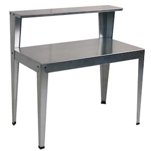 Potting Bench 44 in. W x 24 in. D x 44 in. H Galvanized Steel Silver GREENHOUSE Accessory
