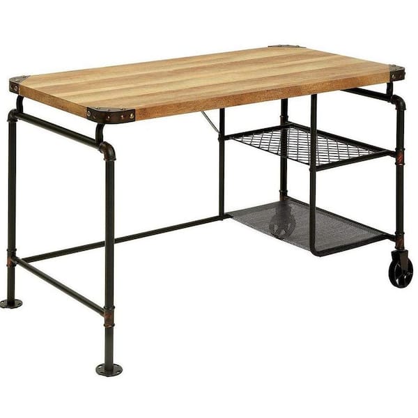 Benjara 24 in. Rectangular Black Writing Desk