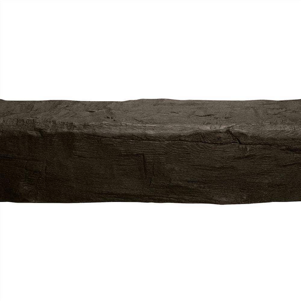 12.75 ft Dark Walnut Hand Hewn Faux Wood Beam