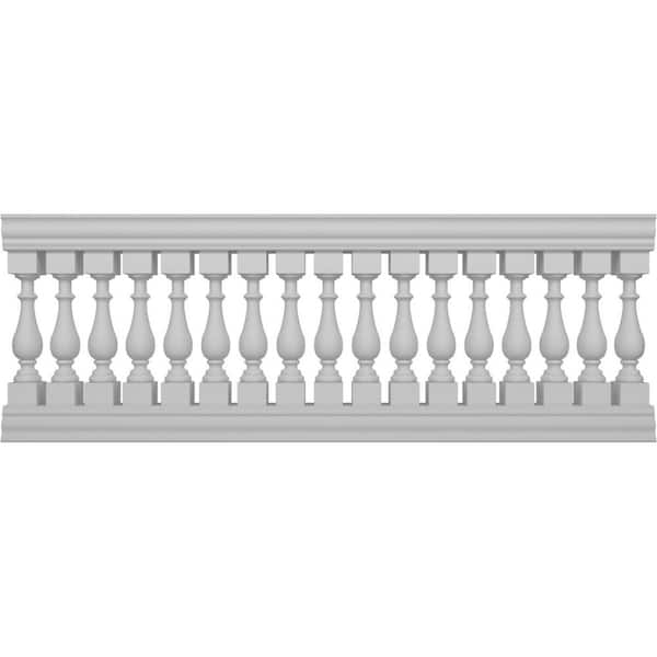 Ekena Millwork Fiberthane Traditional Balustrade 96 in. L x 37 in. H Fiberglass Railing Kit