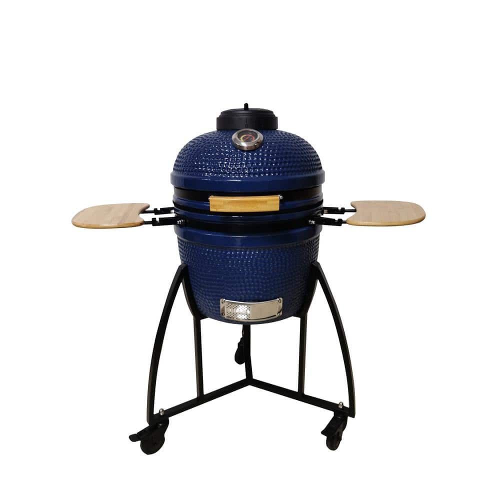 Lifesmart 16 in. Kamado Charcoal Grill Includes Cover and Accessories ...