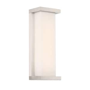 Case 14 in. Stainless Steel Integrated LED Outdoor Wall Sconce, 3000K