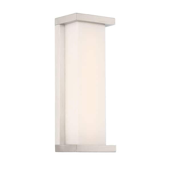 WAC Lighting Case 14 in. Stainless Steel Integrated LED Outdoor Wall Sconce, 3000K