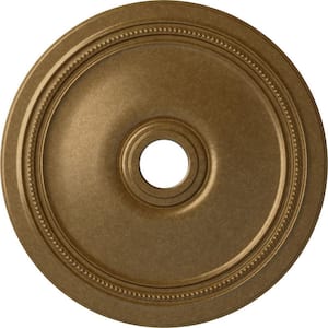 24 in. x 3-5/8 in. ID x 1-1/4 in. Diane Urethane Ceiling Medallion (Fits Canopies upto 6-1/4 in.), Pale Gold
