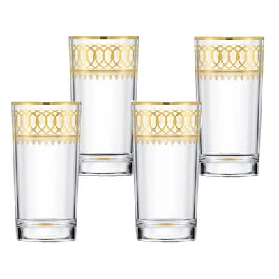 JoyJolt Faye 13 oz. Clear Crystal Highball Drinking Glass (Set of 12)  MC20151 - The Home Depot