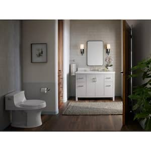 San Souci 12 in. Rough In 1-Piece 1.28 GPF Single Flush Elongated Toilet in White Seat Included