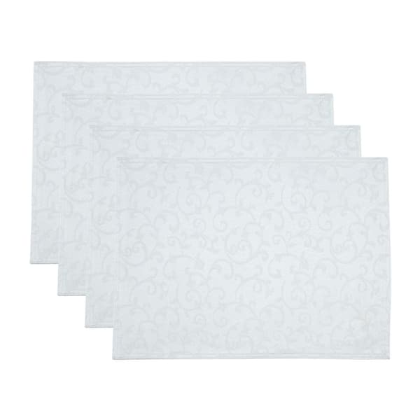 Lenox Opal Innocence Placemats, Set of 4, White - 13"W x 18"L