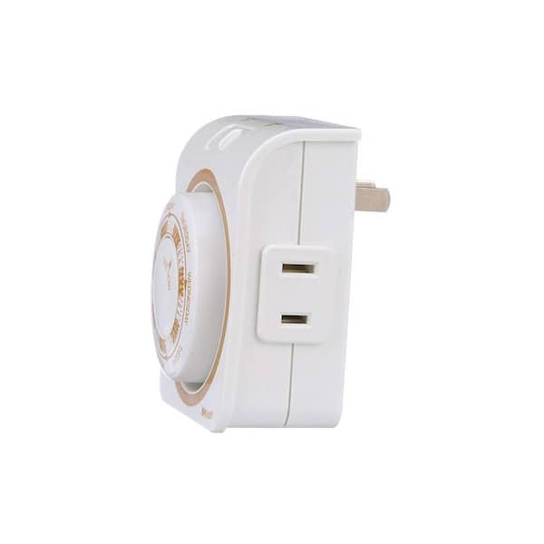 Woods 15-Amp 7-Day Indoor Plug-In Dual-Outlet Mechanical Timer