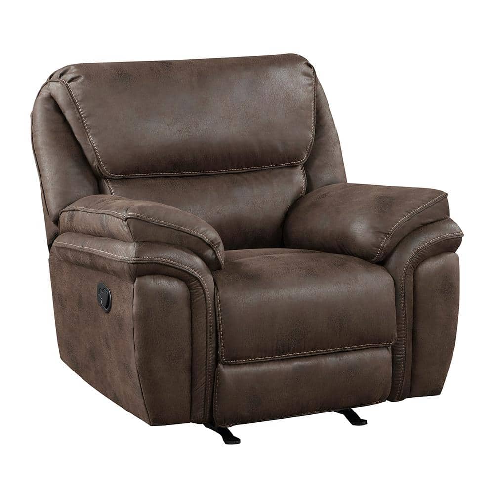Arlo Brown Microfiber Manual Rocker Recliner