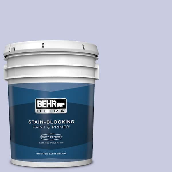 BEHR ULTRA 5 gal. #630C-3 Timeless Lilac Extra Durable Satin Enamel Interior Paint & Primer