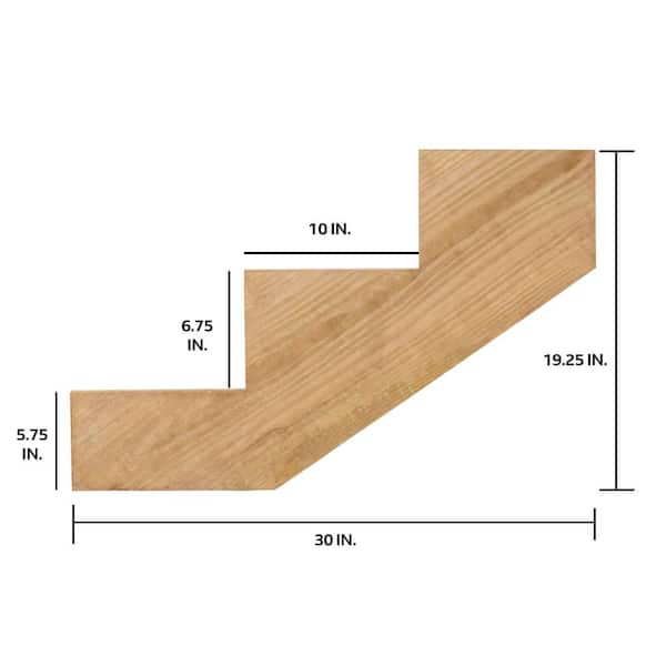 3-Step Cedar-Tone Ground Contact Pressure-Treated Pine Stair