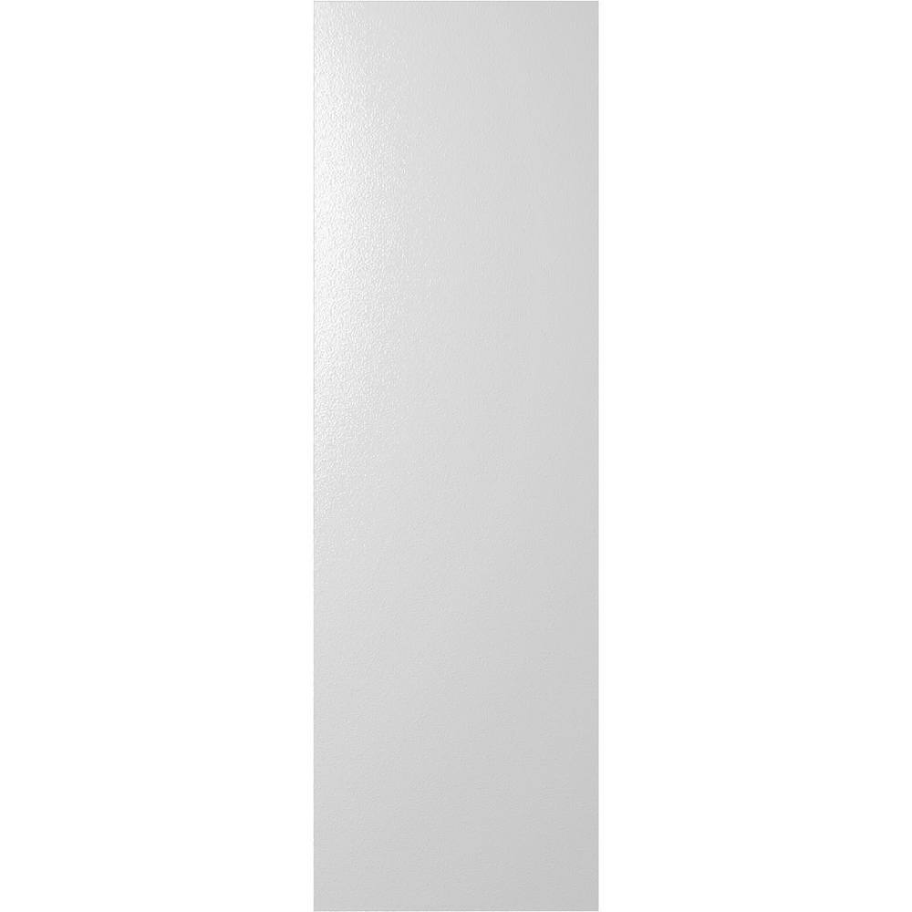 Unfinished White PVC Chevron Modern Decorative Shutters, 12"W x 48"H
