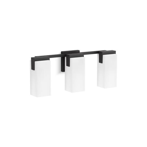 KOHLER Honesty 3-Light Matte Black Wall Sconce