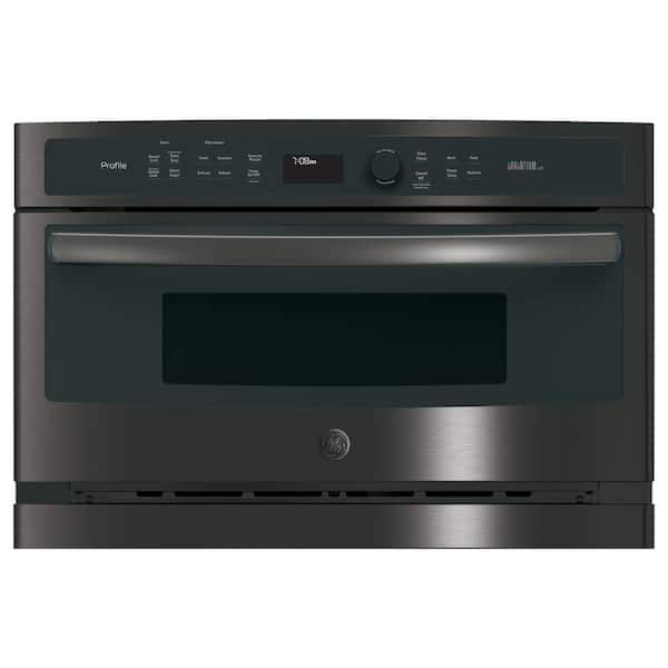 GE Profile 30 in. Single Electric Wall Oven with Advantium Cooking in Black Stainless Steel, Fingerprint Resistant