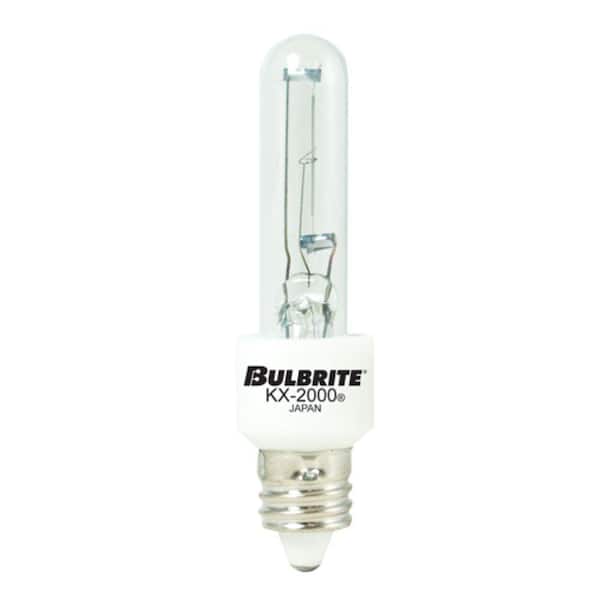 Bulbrite KX-2000 20-Watt T3 Krypton/Xenon Light Bulb with Mini-Candelabra Screw (E11) Base, Clear, 2700K (2-Pack)