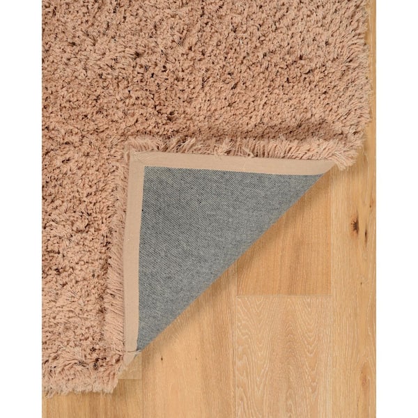 5 ft. x 7 ft. Sand Modern Shag Modern Tufted Solid Color Polyester Rectangle Indoor Area Rug