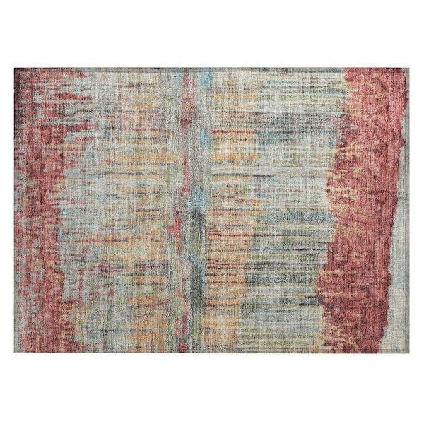 Chantille Machine Washable Indoor/Outdoor Abstract ACN2428 Coral 2 ft. x 3 ft. Accent Rug