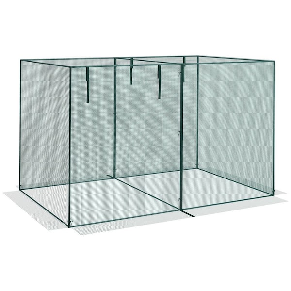 Outsunny 120 in. W x 78 in. D x 78 in. H HDPE Green Greenhouse