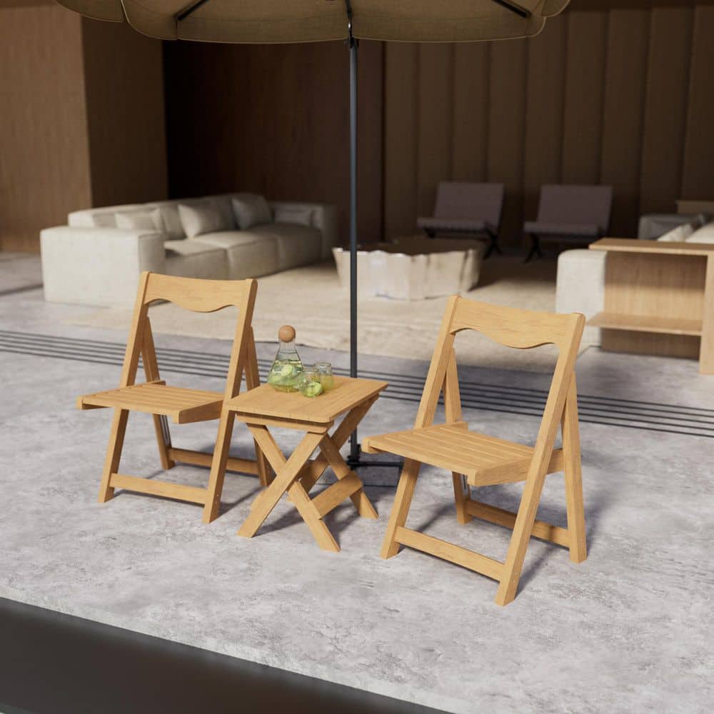 3-Piece Teak Plastic Outdoor Bistro Set price history on PriceWatchPro