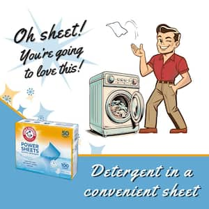 Fresh Linen, Power Laundry Detergent Sheets, 50-count