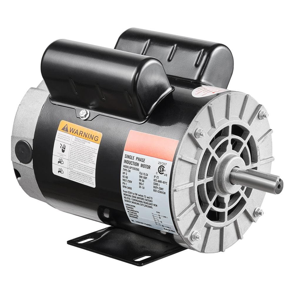 3HP Air Compressor Motor 230V 15.5 Amps Electric Motor, 3450RPM 56 Frame 5/8 in. Keyed Shaft, 1.88 in. Shaft Length price history on PriceWatchPro