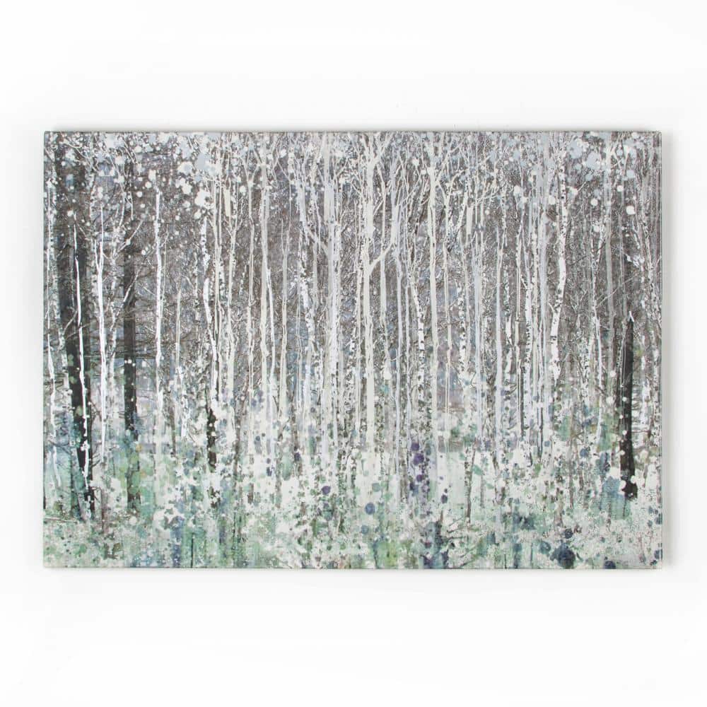 Large Watercolor Woods Landscape Canvas Print