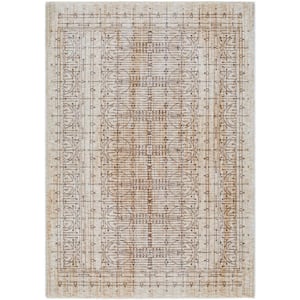 Frank Lloyd Wright Foundation x Livabliss Usonia Brown/Gray Geometric 3 ft. x 5 ft. Indoor Area Rug