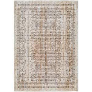 Frank Lloyd Wright x Surya Usonia Brown/Gray Geometric 9 ft. x 12 ft. Indoor Area Rug
