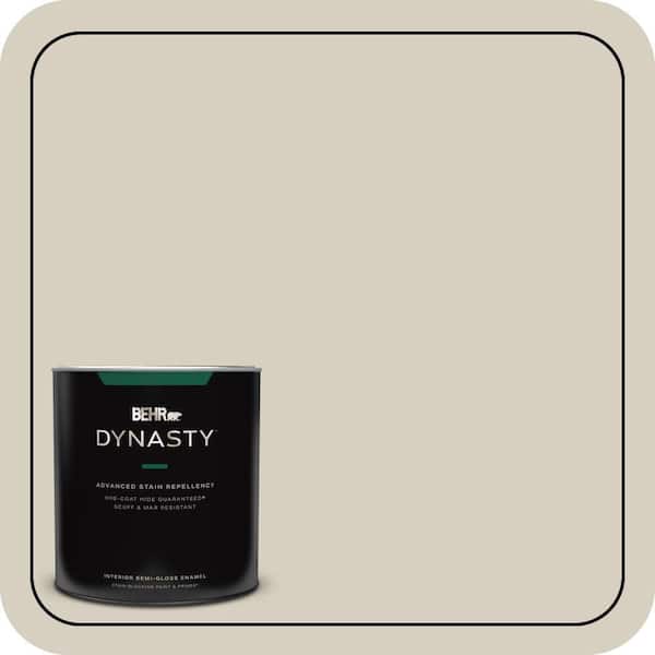BEHR DYNASTY 1 qt. #PPU7-09 Aged Beige Semi-Gloss Enamel Interior Stain-Blocking Paint and Primer
