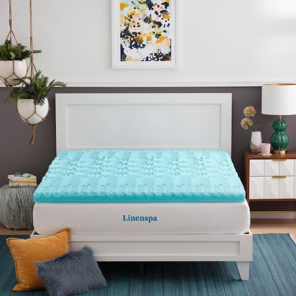 Linenspa Essentials 3 In Zoned Gel, Memory Foam Mattress Topper For King Size Bed