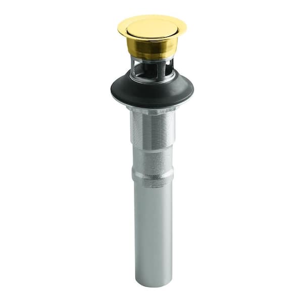 KOHLER 1-1/4 in. Brass Pop-Up Clicker Drain with Overflow in Vibrant ...