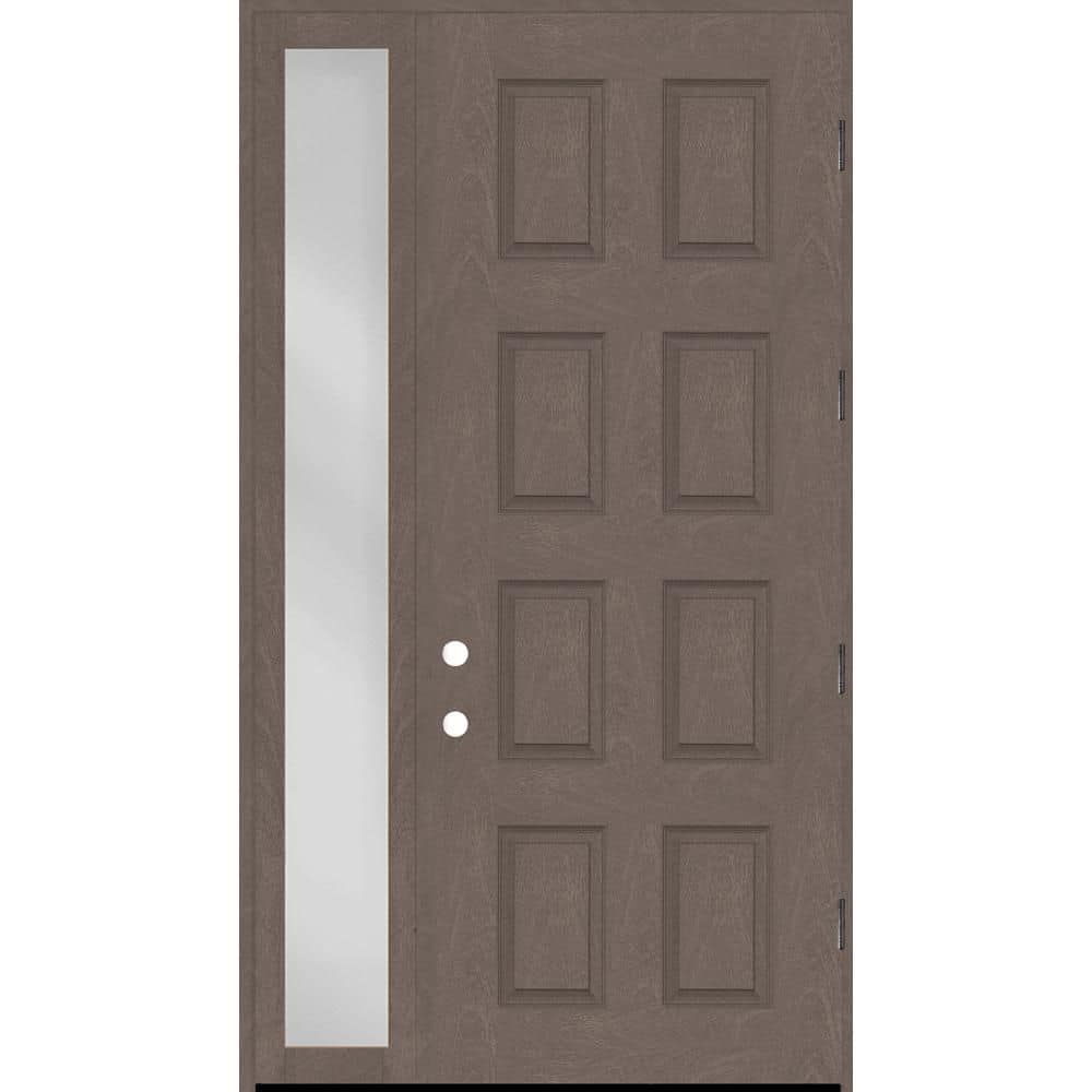 Regency 51 in. x 96 in. 8-Panel LHOS Ashwood Mahogany Fiberglass Prehung Front Door with 12 in. SL with 6-9/16 Jamb price history on PriceWatchPro
