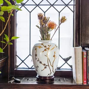 10 in. Gold Branches Decorative Vase