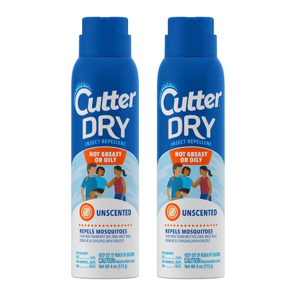 Cutter 4 oz. Dry Mosquito Insect and Repellent Aerosol Spray (2-Pack)