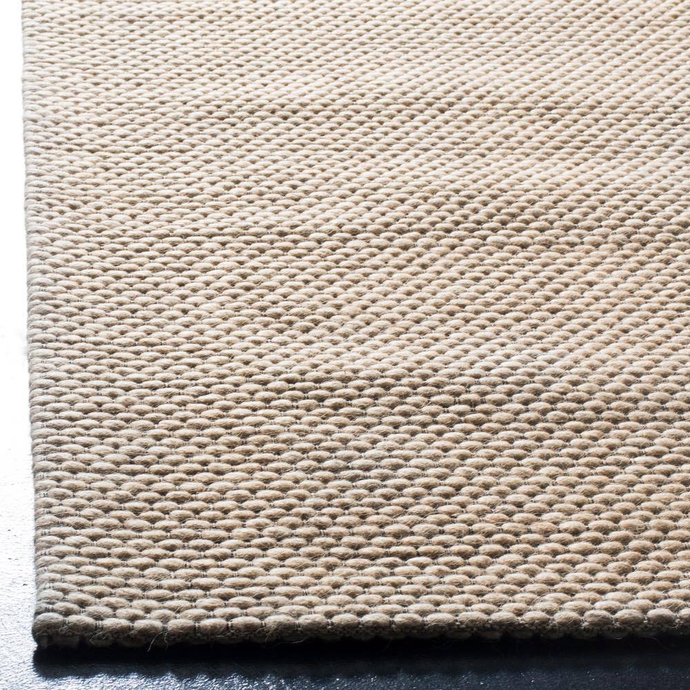 Coastal Chic Handwoven Beige and Ivory Wool Blend Runner Rug