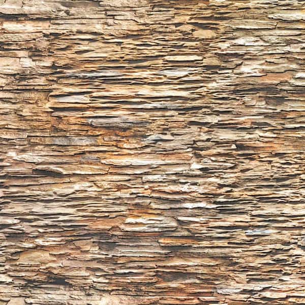 Dundee Deco 3D Falkirk Renfrew 37 in. x 26 in. Brown Faux Slate PVC Decorative Wall Paneling (5-Pack)