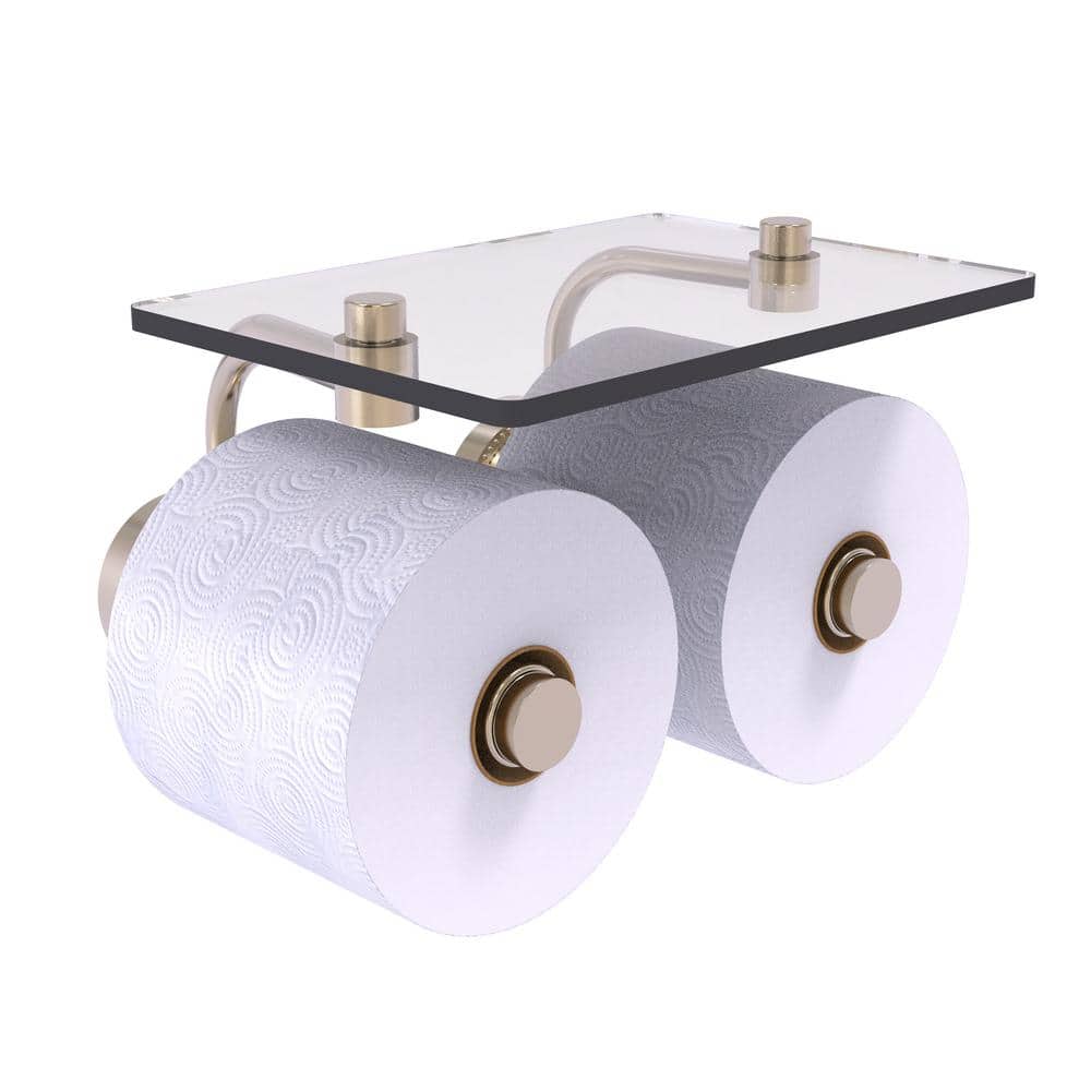 Brass&Glass Tissue Mobile Phone Holder Waterproof Toilet Roll Paper Towel Holder 