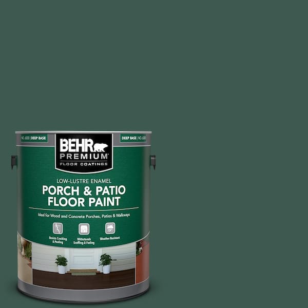 BEHR PREMIUM 1 gal. #PFC-45 Patio Green Low-Lustre Enamel Interior/Exterior Porch and Patio Floor Paint
